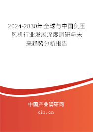 2024-2030年全球與中國負壓風機行業(yè)發(fā)展深度調(diào)研與未來趨勢分析報告