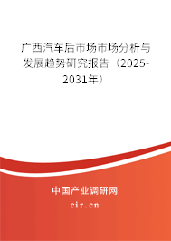 廣西汽車后市場市場分析與發(fā)展趨勢研究報告（2025-2031年）