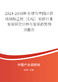 2024-2030年全球與中國計算機輔助工程（CAE）軟件行業(yè)發(fā)展研究分析與發(fā)展趨勢預測報告