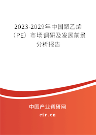 2023-2029年中國聚乙烯（PE）市場調研及發(fā)展前景分析報告