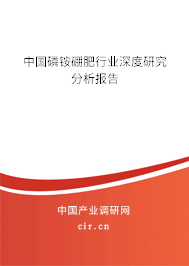 中國磷銨硼肥行業(yè)深度研究分析報(bào)告 中國磷銨硼肥行業(yè)深度研究分析報(bào)告