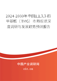 2024-2030年中國1,1,3,3-四甲基胍（TMG）市場現(xiàn)狀深度調研與發(fā)展趨勢預測報告