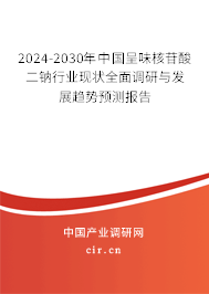 2024-2030年中國呈味核苷酸二鈉行業(yè)現(xiàn)狀全面調研與發(fā)展趨勢預測報告