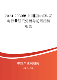2024-2030年中國固體燃料發(fā)電行業(yè)研究分析與前景趨勢報(bào)告