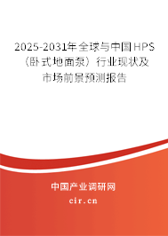2025-2031年全球與中國HPS（臥式地面泵）行業(yè)現(xiàn)狀及市場前景預(yù)測報告
