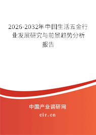 2026-2032年中國(guó)生活五金行業(yè)發(fā)展研究與前景趨勢(shì)分析報(bào)告
