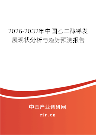 2026-2032年中國乙二醇銻發(fā)展現(xiàn)狀分析與趨勢預測報告