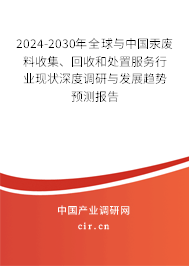 2024-2030年全球與中國汞廢料收集、回收和處置服務行業(yè)現(xiàn)狀深度調(diào)研與發(fā)展趨勢預測報告
