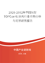 2026-2032年中國(guó)N型TOPCon電池片行業(yè)市場(chǎng)分析與前景趨勢(shì)報(bào)告 2026-2032年中國(guó)N型TOPCon電池片行業(yè)市場(chǎng)分析與前景趨勢(shì)報(bào)告