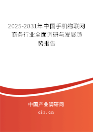 2025-2031年中國(guó)手機(jī)物聯(lián)網(wǎng)商務(wù)行業(yè)全面調(diào)研與發(fā)展趨勢(shì)報(bào)告