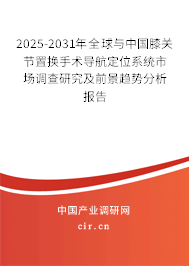 2025-2031年全球與中國膝關(guān)節(jié)置換手術(shù)導航定位系統(tǒng)市場調(diào)查研究及前景趨勢分析報告