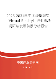 2025-2031年中國虛擬現(xiàn)實（Virtual Reality）行業(yè)市場調研與發(fā)展前景分析報告