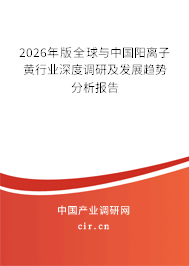2026年版全球與中國(guó)陽(yáng)離子黃行業(yè)深度調(diào)研及發(fā)展趨勢(shì)分析報(bào)告 2026年版全球與中國(guó)陽(yáng)離子黃行業(yè)深度調(diào)研及發(fā)展趨勢(shì)分析報(bào)告