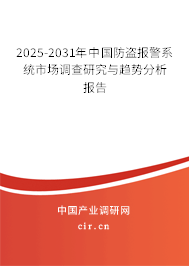 2025-2031年中國(guó)防盜報(bào)警系統(tǒng)市場(chǎng)調(diào)查研究與趨勢(shì)分析報(bào)告
