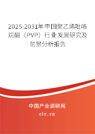 2025-2031年中國(guó)聚乙烯吡咯烷酮（PVP）行業(yè)發(fā)展研究及前景分析報(bào)告