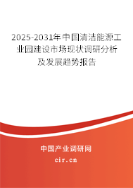 2025-2031年中國清潔能源工業(yè)園建設(shè)市場現(xiàn)狀調(diào)研分析及發(fā)展趨勢報告