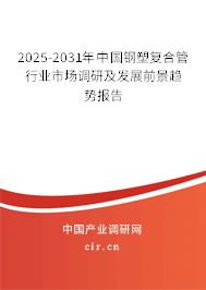 2025-2031年中國鋼塑復合管行業(yè)市場調(diào)研及發(fā)展前景趨勢報告 2025-2031年中國鋼塑復合管行業(yè)市場調(diào)研及發(fā)展前景趨勢報告