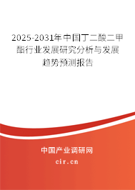 2025-2031年中國丁二酸二甲酯行業(yè)發(fā)展研究分析與發(fā)展趨勢預測報告