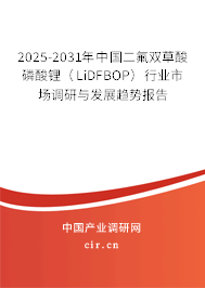 2025-2031年中國(guó)二氟雙草酸磷酸鋰（LiDFBOP）行業(yè)市場(chǎng)調(diào)研與發(fā)展趨勢(shì)報(bào)告