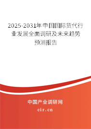 2025-2031年中國國際貨代行業(yè)發(fā)展全面調(diào)研及未來趨勢預測報告 2025-2031年中國國際貨代行業(yè)發(fā)展全面調(diào)研及未來趨勢預測報告