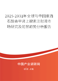 2025-2031年全球與中國重酒石酸去甲腎上腺素注射液市場研究及前景趨勢分析報告