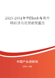 2025-2031年中國(guó)usb車充市場(chǎng)現(xiàn)狀與前景趨勢(shì)報(bào)告 2025-2031年中國(guó)usb車充市場(chǎng)現(xiàn)狀與前景趨勢(shì)報(bào)告