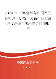 2024-2030年全球與中國不間斷電源(UPS)設備行業(yè)發(fā)展深度調研與未來趨勢預測報告 2024-2030年全球與中國不間斷電源(UPS)設備行業(yè)發(fā)展深度調研與未來趨勢預測報告