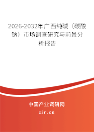 2026-2032年廣西純堿(碳酸鈉)市場調查研究與前景分析報告 2026-2032年廣西純堿(碳酸鈉)市場調查研究與前景分析報告