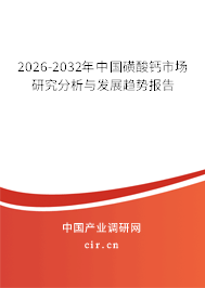 2026-2032年中國磺酸鈣市場研究分析與發(fā)展趨勢報告