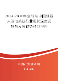 2024-2030年全球與中國機器人驅(qū)動系統(tǒng)行業(yè)現(xiàn)狀深度調(diào)研與發(fā)展趨勢預測報告