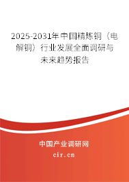 2025-2031年中國(guó)精煉銅（電解銅）行業(yè)發(fā)展全面調(diào)研與未來(lái)趨勢(shì)報(bào)告