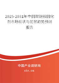 2025-2031年中國(guó)聚醚胺固化劑市場(chǎng)現(xiàn)狀與前景趨勢(shì)預(yù)測(cè)報(bào)告