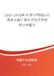2025-2031年全球與中國運動康復(fù)設(shè)備行業(yè)現(xiàn)狀及前景趨勢分析報告