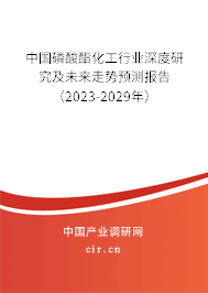 中國磷酸酯化工行業(yè)深度研究及未來走勢預(yù)測報告（2023-2029年）