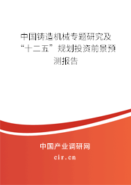 中國鑄造機械專題研究及“十二五”規(guī)劃投資前景預測報告 中國鑄造機械專題研究及“十二五”規(guī)劃投資前景預測報告
