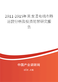 2011-2015年黑龍江電機(jī)市場(chǎng)運(yùn)營(yíng)分析及投資前景研究報(bào)告