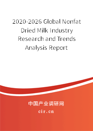 2020-2026 Global Nonfat Dried Milk Industry Research and Trends Analysis Report 2020-2026 Global Nonfat Dried Milk Industry Research and Trends Analysis Report