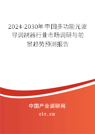 2024-2030年中國多功能光波導調(diào)制器行業(yè)市場調(diào)研與前景趨勢預測報告