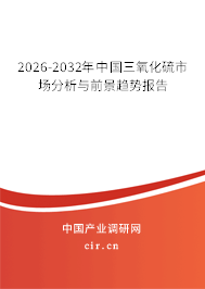 2026-2032年中國三氧化硫市場分析與前景趨勢報告