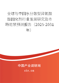 全球與中國(guó)水分散型異氰酸酯固化劑行業(yè)發(fā)展研究及市場(chǎng)前景預(yù)測(cè)報(bào)告(2025-2031年) 全球與中國(guó)水分散型異氰酸酯固化劑行業(yè)發(fā)展研究及市場(chǎng)前景預(yù)測(cè)報(bào)告(2025-2031年)