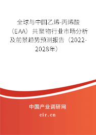 全球與中國乙烯-丙烯酸（EAA）共聚物行業(yè)市場分析及前景趨勢預測報告（2022-2028年）