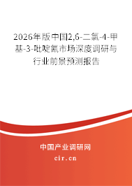 2026年版中國(guó)2,6-二氯-4-甲基-3-吡啶氰市場(chǎng)深度調(diào)研與行業(yè)前景預(yù)測(cè)報(bào)告