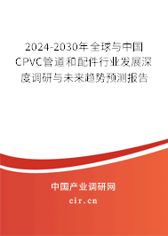 2024-2030年全球與中國CPVC管道和配件行業(yè)發(fā)展深度調(diào)研與未來趨勢預(yù)測報(bào)告 2024-2030年全球與中國CPVC管道和配件行業(yè)發(fā)展深度調(diào)研與未來趨勢預(yù)測報(bào)告
