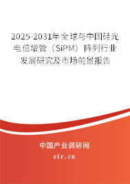 2025-2031年全球與中國(guó)硅光電倍增管（SiPM）陣列行業(yè)發(fā)展研究及市場(chǎng)前景報(bào)告