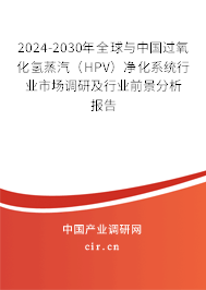 2024-2030年全球與中國過氧化氫蒸汽（HPV）凈化系統(tǒng)行業(yè)市場調(diào)研及行業(yè)前景分析報(bào)告
