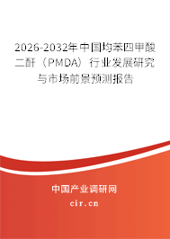 2026-2032年中國均苯四甲酸二酐(PMDA)行業(yè)發(fā)展研究與市場前景預(yù)測報(bào)告 2026-2032年中國均苯四甲酸二酐(PMDA)行業(yè)發(fā)展研究與市場前景預(yù)測報(bào)告