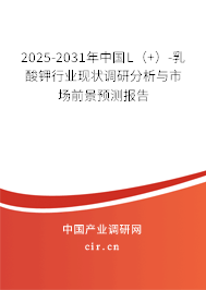 2025-2031年中國L（+）-乳酸鉀行業(yè)現(xiàn)狀調(diào)研分析與市場前景預(yù)測報告