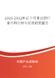 2026-2032年遼寧商業(yè)運(yùn)營行業(yè)市場分析與前景趨勢報(bào)告