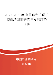 2025-2031年中國(guó)偏光片保護(hù)膜市場(chǎng)調(diào)查研究與發(fā)展趨勢(shì)報(bào)告