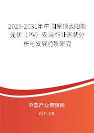 2025-2031年中國(guó)屋頂太陽(yáng)能光伏（PV）安裝行業(yè)現(xiàn)狀分析與發(fā)展前景研究